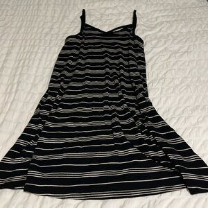 Black White Striped Dress
